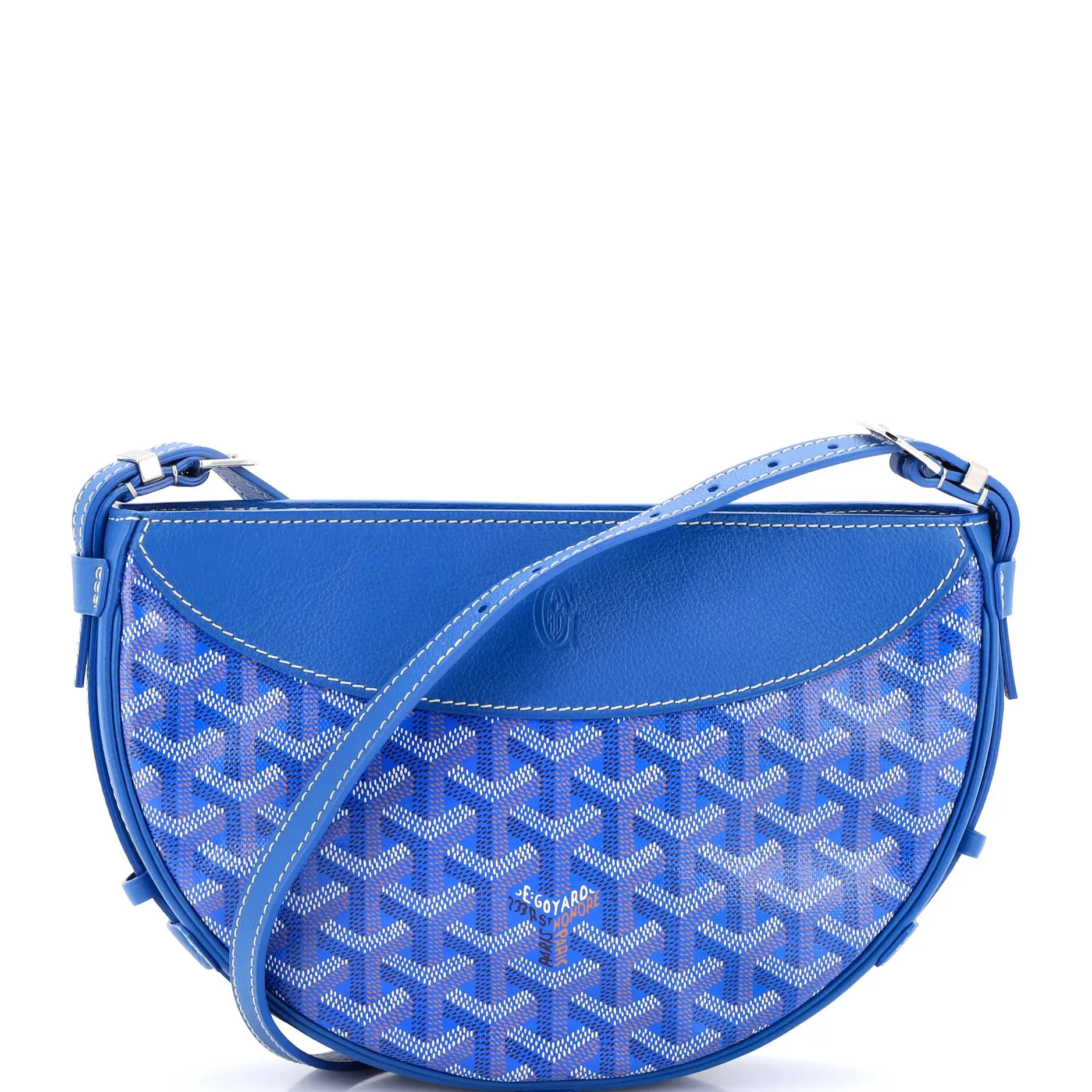 Pre-owned Goyard Canvas Coated Shoulder Bags Hirondelle Shoulder Bag Coated Canvas and Leather by Rebag