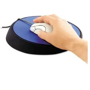 212 MAIN Ergonomic Circular Mousepad - 9 in Dia Wrist Aid Desktop Accessory, Includes Keyboard Wrist Rest, Cobalt Computer Office Accessory