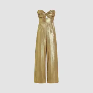 Cider Women's Metallic Twist Cut-Out Jumpsuit, Size 0-26