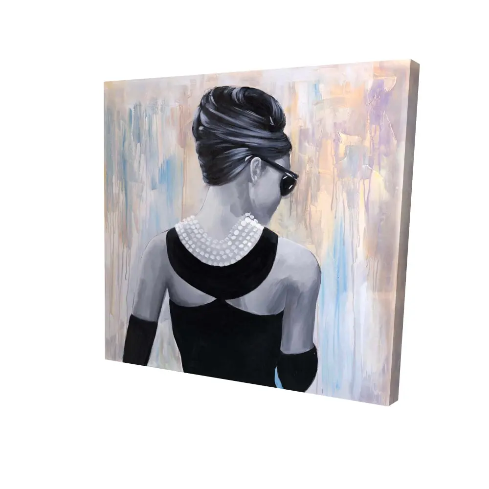 Begin Home Decor 2080-2424-FI17 24 x 24 in. Audrey Hepburn Fashion Beauty Canvas - Home Decor Bedroom Art