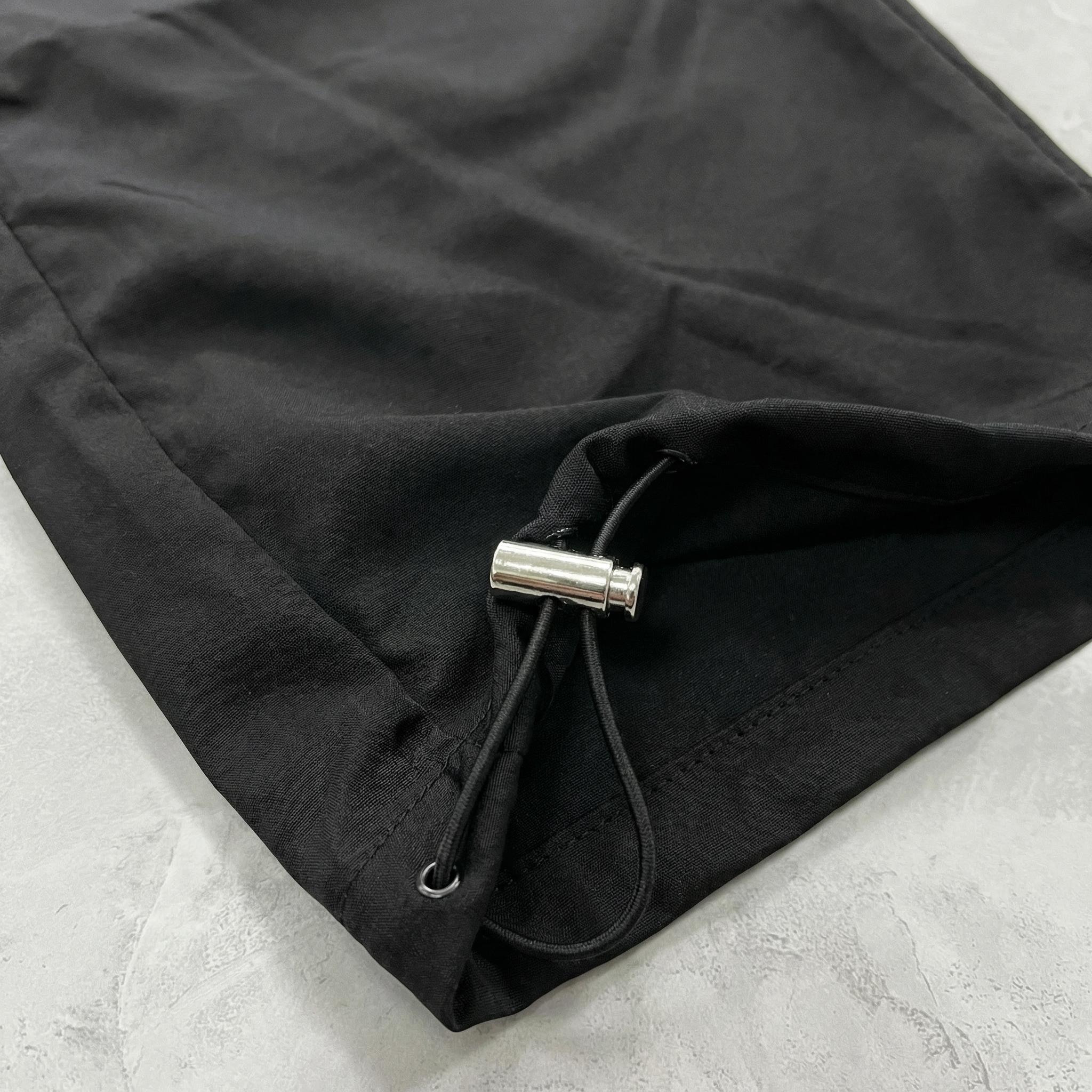 Women’s Baggy Wide-Leg Sweatpants Comfortable Drawstring Parachute Joggers with Adjustable Hem Y2K Rhinestone Graphic Casual Lounge Streetwear