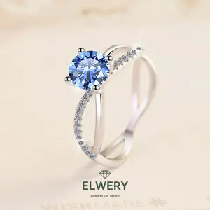 【R-033 | overlap】Synthetic Moissanite Rings Jewelry