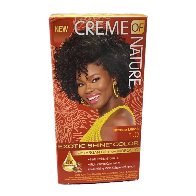Crème of Nature Exotic Shine Color in 1.0 Intense Black and 3.0 Soft Black