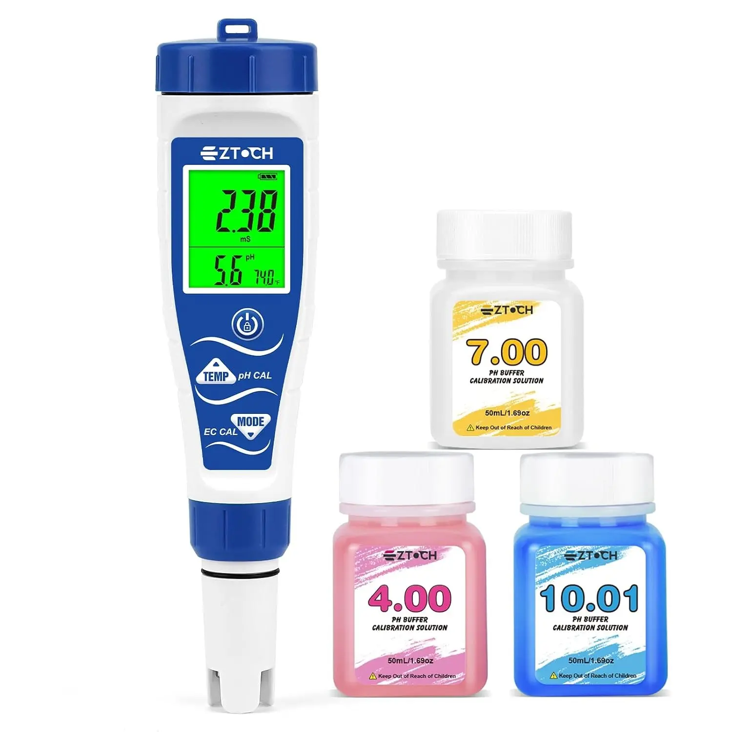 7 in 1 Digital Chlorine Salt Tester ORP PPM EC Salinity Meter for Swimming Pool Hot Tub Spa Aquarium Hydroponics