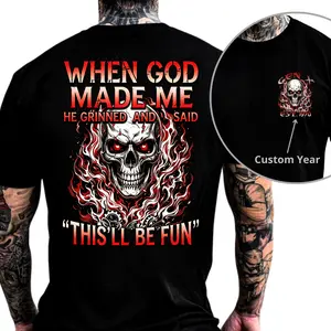 [Kingzlia] Gen X Custom Shirt, When God Made Me Generation X Custom Year Badass Generation T-shirt, Gen X Custom Shirt - 100% Cotton Top Unisex Comfort Womenswear, Custom Year Of Birth Shirt Printed Tshirt