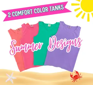 2 Comfort Colors Summer Tank Tops Bundle