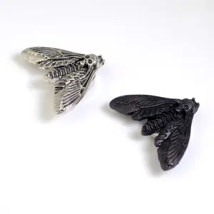 Button cover retro death skull moth shirt cufflink button cover collar button rhinestone decorative button set