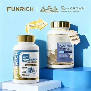 Dr. CROWN 10-in-1 Magnesium Supplement for Sleep Support & Relaxation, Muscle, Nerve & Heart Health - 120 Capsules