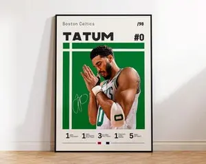 Jayson Tatum Poster, Boston Celtics Print, Tatum Fan Gift, Basketball Gifts, Home Office Decor, Basketball Poster, Sports Bedroom Print