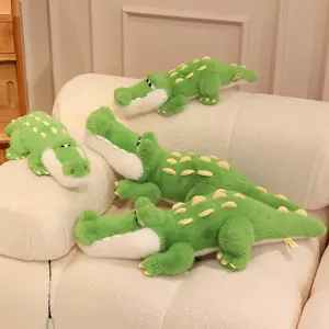 Cartoon Crocodile Plush Toy, Huggable Stuffed Animal, Multi-Size Fresh Animal Pillow, Soft Skin-Friendly No Shedding Sofa Cushion, Bed Headrest Gift for Girls Kids