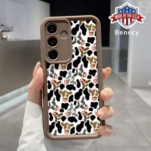 Spotted Symphony Pattern TPU Phone Case Compatible with Galaxy S23 Ultra S24 Plus S25 S22+ Shockproof Drop Protection Rugged Durable Silicone Cover Cellphone Protective Casing