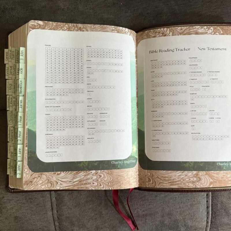 Bible study kit with reading tracker