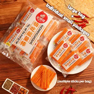 latiao,Spicy Snacks,Non-Fried Crunch, Convenient Packages, Perfect for On-the-Go ,Asian Spicy Snacks Healthy Snacking, Fast US Delivery Crunchy Crispy Chilli Chip pickle garlic flavor afternoon tea