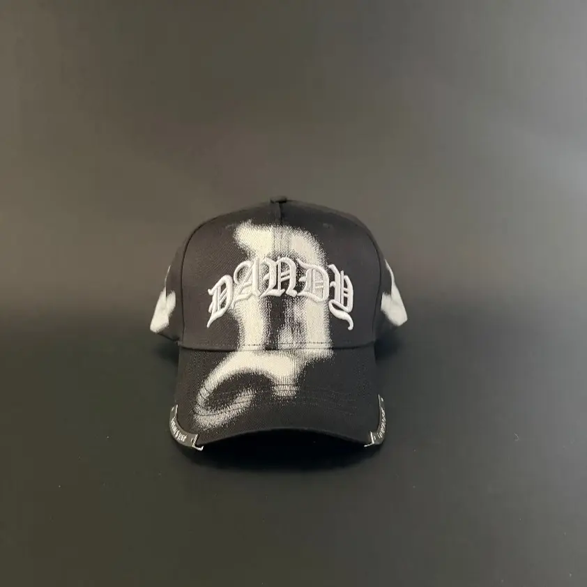 Dandy Sadboy "Project 001" Cap - Stylish Black Hat with White Logo - Perfect for Urban Fashion