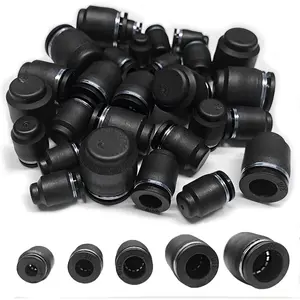 30 count Pneumatic Cap Style Plug Fitting, Push-to-Connect Air Line Fitting Plug for 5/32 1/4 5/16 3/8 1/2 Tube