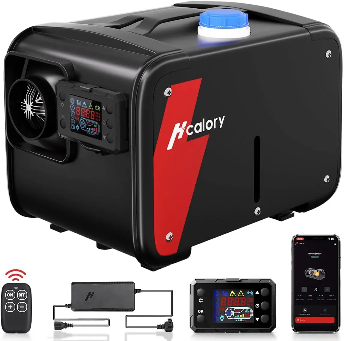 HCALORY Diesel Heater 8KW, 12V Diesel Air Heater Portable All-in-one with Remote Control and LCD Monitor,Parking Diesel Heaters 110V AC & 12V 24V DC, Car Heater for Car, Truck, Boat, RV,Campers standheizung error codes heater man