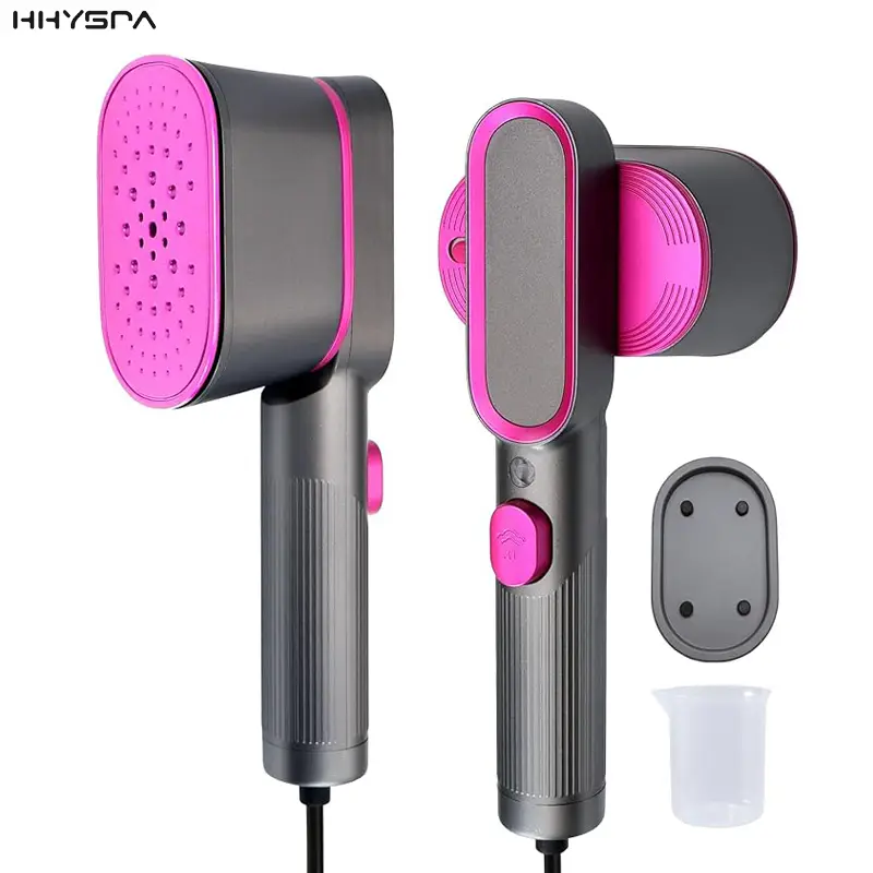 Hhyspa Steamer Iron for Clothes, Portable Handheld Garment Steamer, 2 In 1 Travel Size Mini Steamer & Iron with Large Ceramic Heat Panel for Travel a