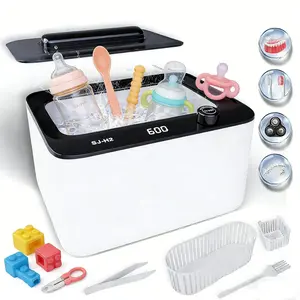 Ultrasonic Cleaner,Ultrasonic Jewelry Cleaner 45kHz Dental Retainer Cleaner for Jewelry,Rings,Eyeglasses,Watch Strap,Denture Cleaning Machine with 6 Time Modes,304 Stainless Steel,30oz