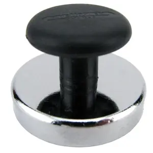 212 MAIN TMR07516 Master Magnetics Knob-Attached Base - 11 lbs Heavy Pull, Chrome Finish, Nickel Plated, Magnetic Item, Round Base for Cycling & Outdoor Recreation Blueprints Hold