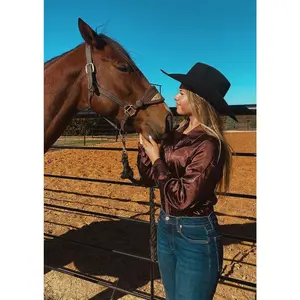 Bronze Satin Rodeo Shirt