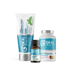 Great Oral Health Patented System - Advanced Oral Probiotics, Fluoride Free Toothpaste with NanoHydroxyapatite & OraRestore Tooth and Gum Oil