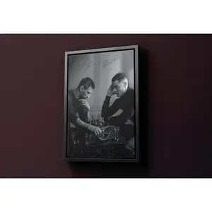 (No Frame) Messi & Ronaldo Chess Poster, Football Legends Canvas, World Cup 2022 Iconic Art, Soccer Player Poster, Football Wall Art, Sport Home Decor