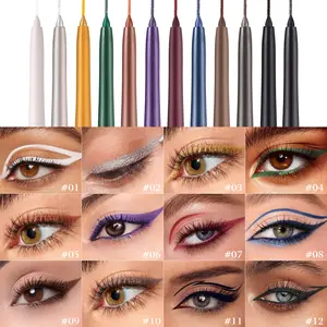 Single Pack Twelve Color Eyeliner Gel Pen, Rotating Mechanism Easy to Use, Multi-Color Suitable for Different Makeup Looks