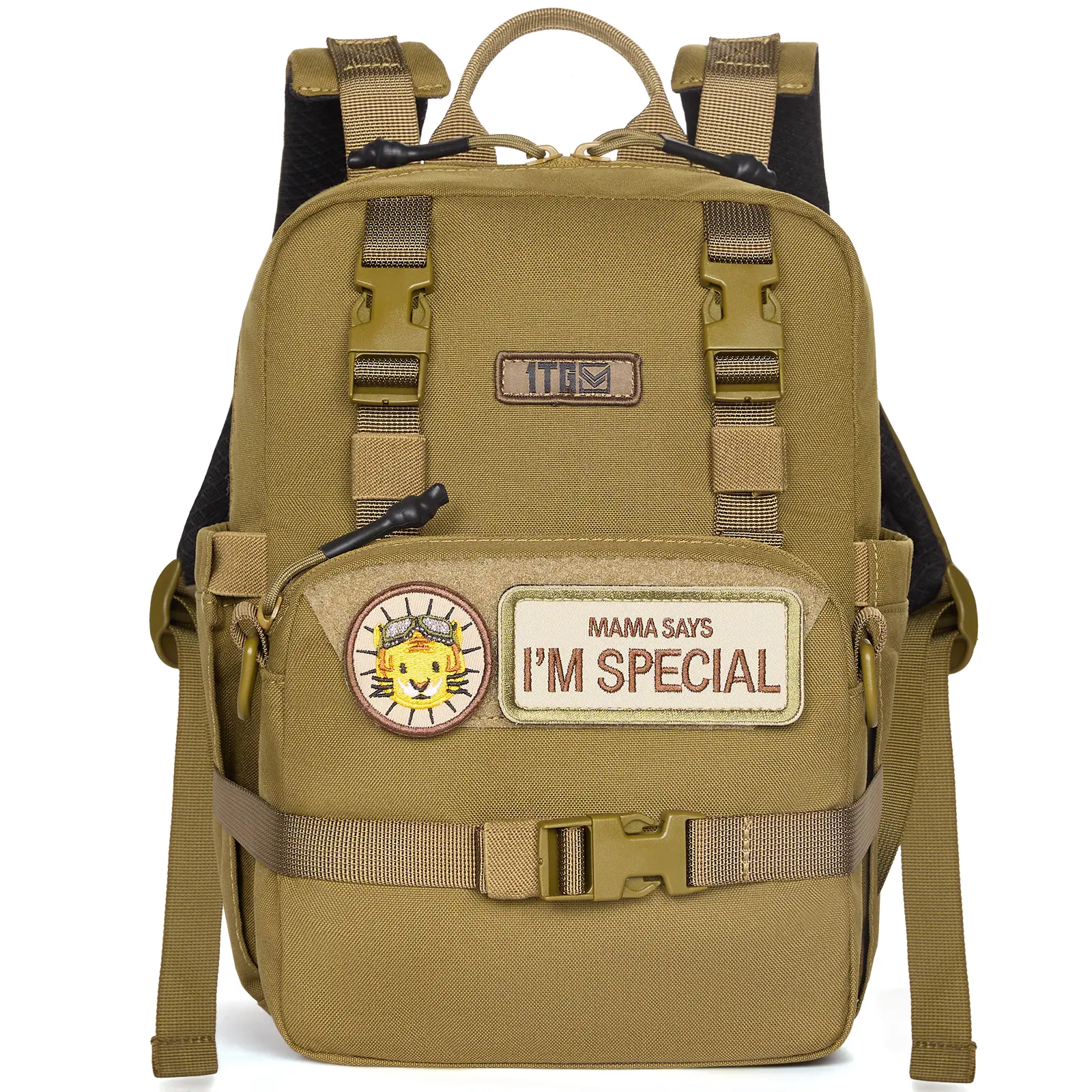 1TG TACTICAL Mini Backpack with Multifunctional & Removable Bag – For Daily Use, School, Camping, Traveling & Hiking, Springtok - Durable Compact- TikTokShopBacktoSchool