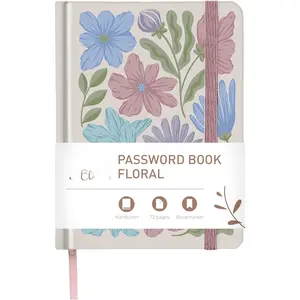 . Password Book with Alphabetical Tabs, Password Keeper, Password Books for Seniors, Password Notebook for Internet Login, Website, Username (6 x 5 Inches, Cream - Floral)