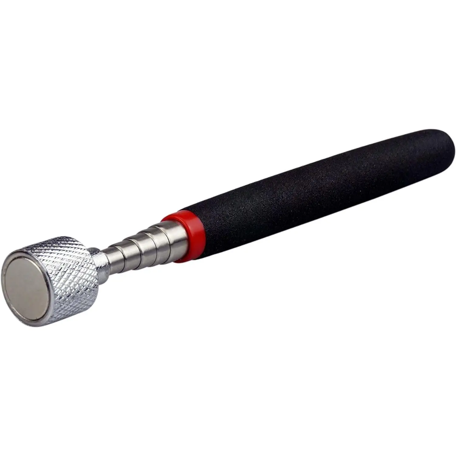 30 In Telescoping Stainless Steel Magnetic Pick-Up Tool, Extendable Strong Magnet Wand with Cushion Black Handle for Mechanics, Homeowner, DIY Enthusiast, Yard