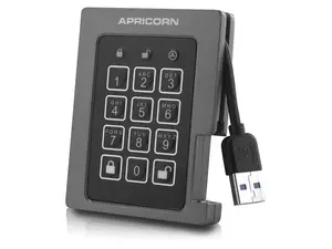 Apricorn Aegis Padlock ASSD-3PL256-2TBF 2 TB Solid State Drive - 2.5" Internal - Black - TAA Compliant - USB 3.1 - 300 MB/s Maximum Read Transfer Rate - 256-bit Encryption Standard (ASSD-3PL256-2TBF)
