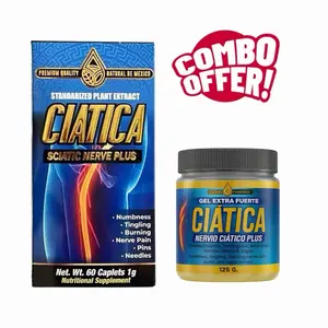Combo Pack! Ciatica Sciatica Nerve Plus 1g 60 Tablets + Ciatica Ointment 125g Viral Combo with Nettle Garlic Arnica Dandelion St John's Wort Onion Cabbage