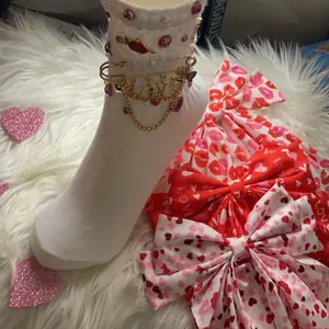 Junk Sock Bundle - Assorted Colors with Heart and Bows, Ideal for Womenswear Comfort