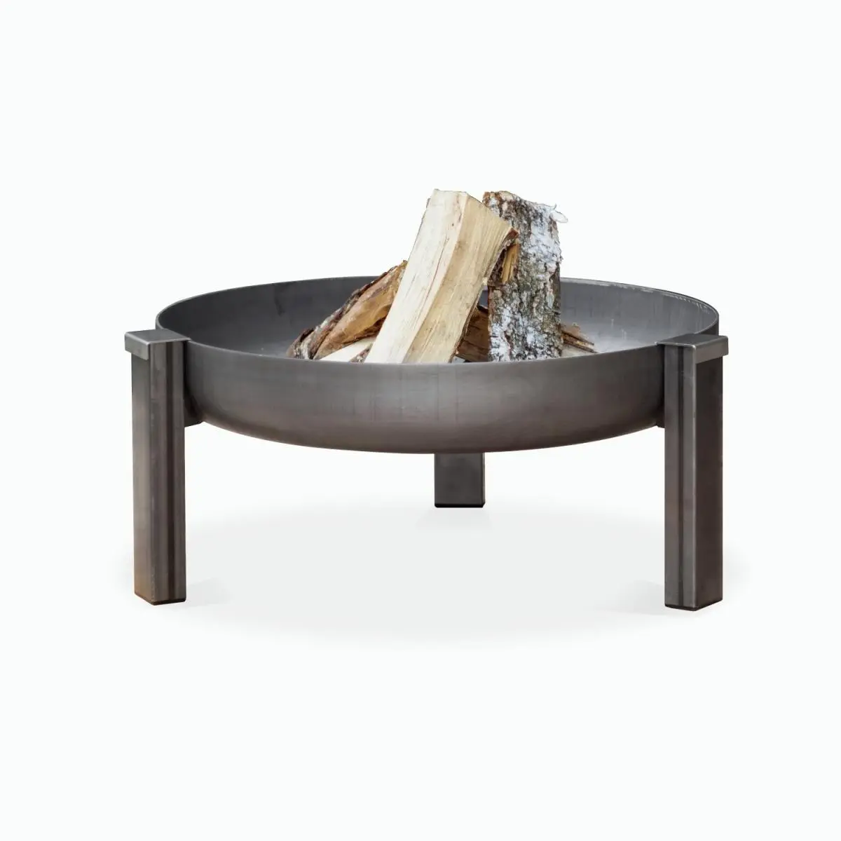 212 MAIN Curonian Tilsit Solid Rusting Steel Wood-Burning Fire Pit, Modern Design, Backyard Use, 27lbs Weight, Weight 27Lbs