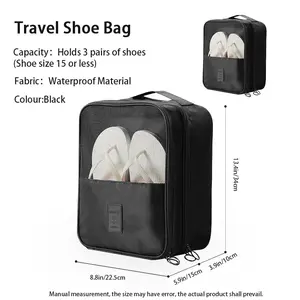 Shoe Bags for Travel Shoe Travel Bags for Packing, Large Waterproof Portable Travel Shoe Bag with Zipper Travel Essentials Women for and Men