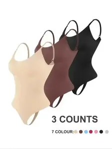 Women's Solid Shapewear Bodysuit, Casual Comfort Adjustable Spaghetti Strap Shapewear Bodysuit, Gym Fitness Shapewear Shaper Clothes , Women Casual Shaper Clothes, Back To School Summer Wear 2024, Fajas Para Mujer, Fall Clothes Shaper Clothes