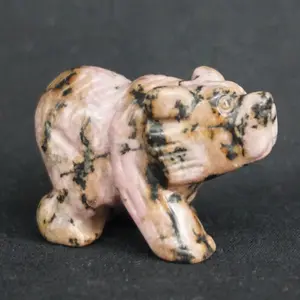 Natural Rhodonite Bear - Unique Beauty and Energy Support for Compassion Emotional Balance and Gentle Healing