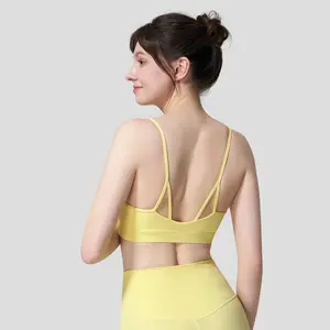 Beuty back Sports Bra Thin-StrapOuterwear-Style Yoga & Pilates Fitness Top for Women