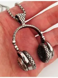 Men's Headphone Necklace, Vintage Hip Hop Style, Durable & Trendy Accessory, Perfect Gift for Him, Daily Wear Jewelry