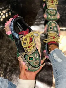 Women's Breathable Mesh Sneakers, Spring Summer Casual Shoes, Vintage Distressed Dad Style, Comfortable Thick Sole Footwear