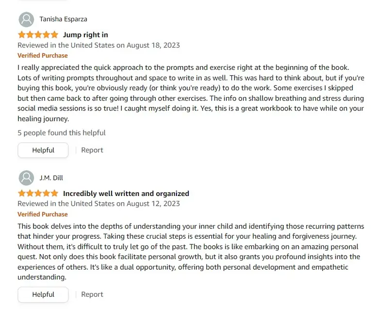Inner Child Recovery Workbook: Heal Childhood Trauma, Abandonment, Neglect, and Abuse. Includes Prompts, Exercises and Activities to Overcome Trust Issues, Low Self-Esteem and Cultivate Self-Love, Parenting book 6