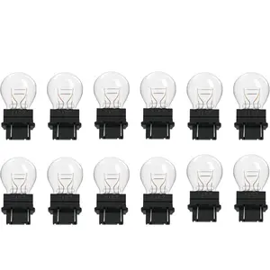 12 Pack 3157 Bulb 4157 Bulbs, T25 P27/7W 3057 3157LL 4057 3047 Brake/Tail/Turn Signal Auto Light Bulbs fit for Jeep Grand Cherokee,Ford F-Series, Ram Pickup,Corolla,Silverado