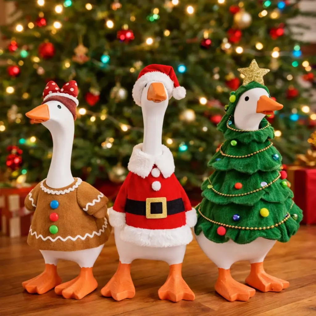 7-Inch Cute Goose Resin Collectible Figurine - Handcrafted Magnetic Beak Desk Statue, Key & Note Holder, Home Decoration Ornaments, Room Decor Accessory, Unique Housewarming Gift for Coworkers