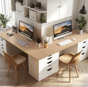 Kaboon Universal Tabletop 60"x18", Solid One-Piece Melamine Table Top, Double Desk L-Desk Floating Desk DIY, Home and Office Countertop