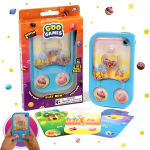 GooGames, Hand-Held Water Games with Floating Treasures, Sensory Fidget Game Adventures, Non-Toxic, No-Mess, Mesmerizing Glitter Fun, 3 Game Cards Included, Refillable, Perfect Travel Toy!