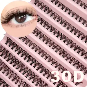 Individual False Eyelashes, 30D Reusable Natural Style Eyelash Extensions, Makeup Tool False Eyelashes, Cosmetic, DIY Personal Lashes