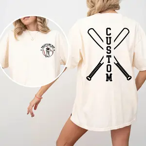 Oversized Baseball Mom T-Shirt, Vintage Washed That's My Boy Custom Graphic Tee, Retro Personalized Baseball Shirt for Women, Aesthetic Sports Casual Top, Trendy Sports Mom Apparel, Unique Gift for Her