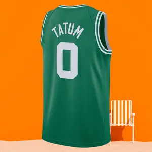 Jayson Tatum Men's Classic-Design Sleeveless stitched Basketball Jerseys green shirt
