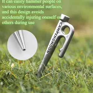 Multi-Size Outdoor Tent Anchoring Pegs, High Strength Thick Stainless Steel Camp Stakes, Windproof Sand & Snow Ground Fixing Pins