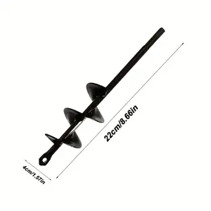 Horticultural Hole Digging Machine Garden Drill 8.66inch Portable Spiral Drill Bits for Outdoor Vegetable Planting Soil Drill Accessories 8.66inch Length 1.57 Width